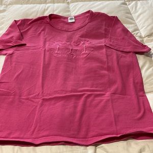 Pink ladies T-shirt with Kona Hawaii and palm trees size XL